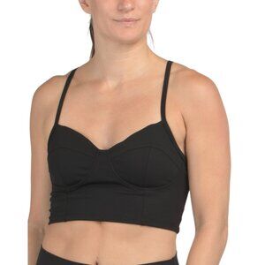 GOLD HINGE Black Underbust Sports Bra